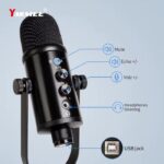 ⁦ميكروفون مكثّف USB احترافي مع حامل مكتبي، كتم صوت⁩ - الصورة ⁦4⁩